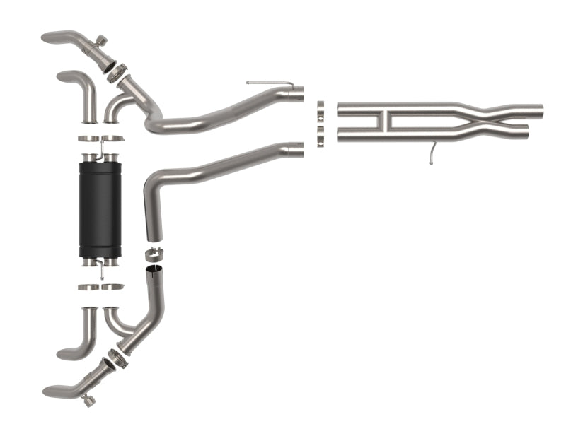 aFe 21-22 Jeep Wrangler JL Vulcan Series Stainless Steel Cat-Back Exhaust System - 49-38101