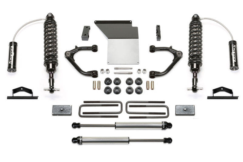 Fabtech 07-18 GM K1500 w/OE Forged UCA 3.5in UCA System w/DL 2.5 Resi Coilovers & Rear DL Shocks - K1108DL