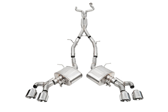 Corsa 22-25 Cadillac CT4 V Blackwing 3in Active Valve Cat-Back - 4.5in Polished Tip - 21317