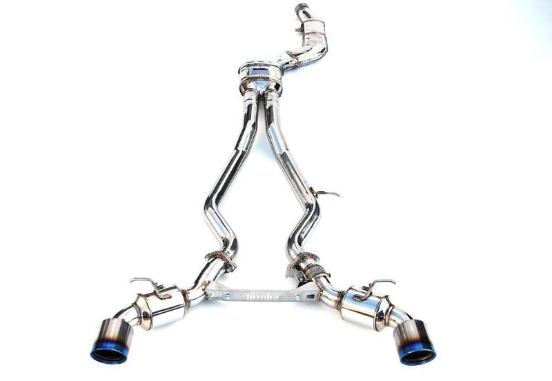 Invidia 2019+ Toyota Supra Dual N1 w/ Valve Rolled Titanium Tip Cat-back Exhaust - HS19TSP4VGD1RT