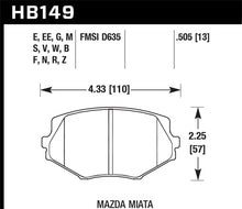 Load image into Gallery viewer, Hawk 94-05 Miata / 01-05 Normal Suspension Performance Ceramic  Street Front Brake Pads (D635) - HB149Z.505