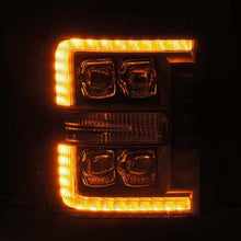 Load image into Gallery viewer, AlphaRex 11-16 Ford F-350 SD NOVA LED Projector Headlights Plank Style Blk w/Activ Light/Seq Signal - 880149