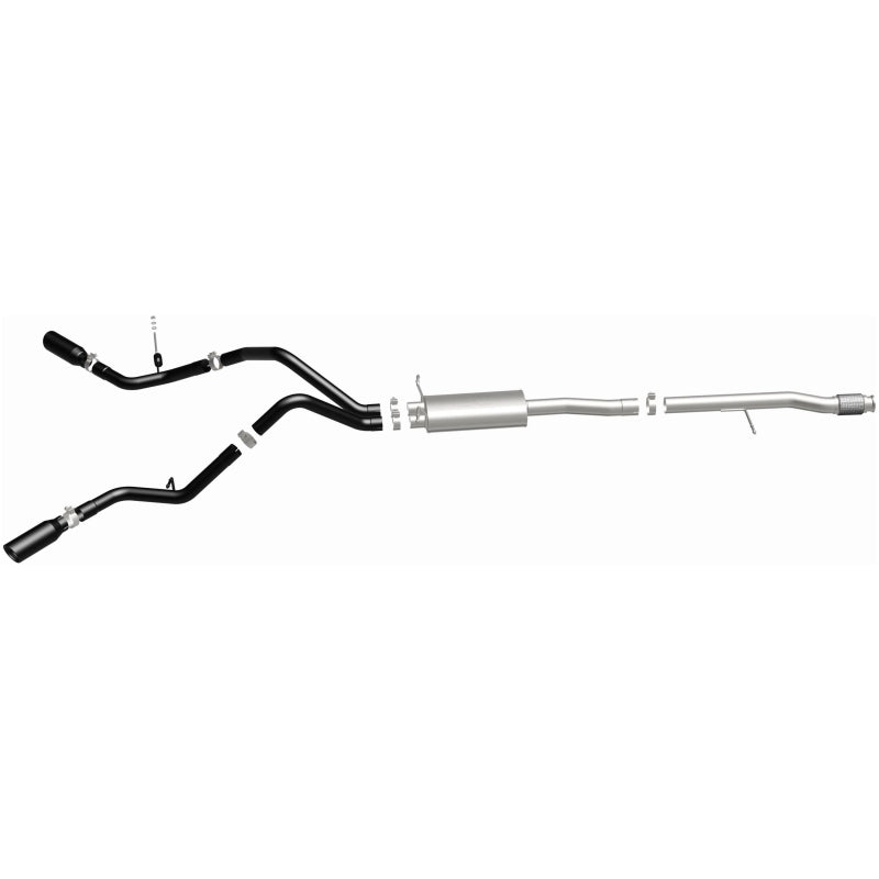 MagnaFlow SYS Cat-Back 3.5in Black Dual Split Rear Tips 14-15 Chevy Silverado/GMC Sierra 4.3L-5.3L - 15360