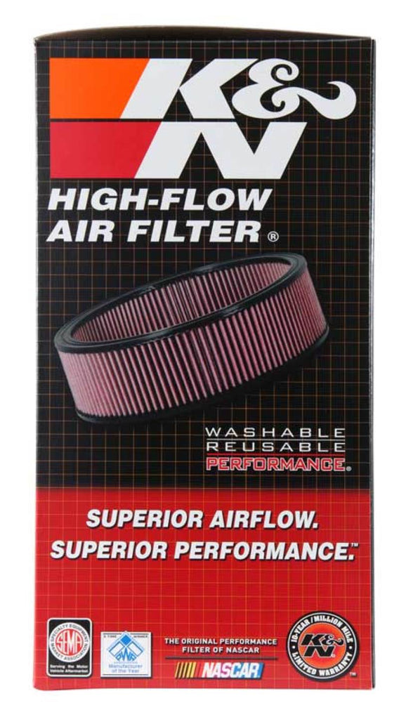 K&N Replacement Air Filter Round 9in OD 7-1/2in ID 5in H - E-3650