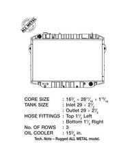 Load image into Gallery viewer, CSF 88-91 Toyota Landcruiser 3 Row All Metal Radiator - 2709