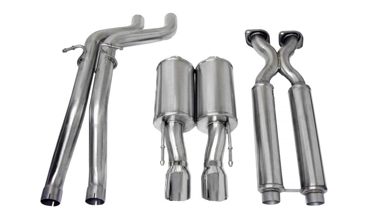 Corsa 2006-2010 Jeep Grand Cherokee 6.1L V8 Polished Sport Cat-Back Exhaust - 14451