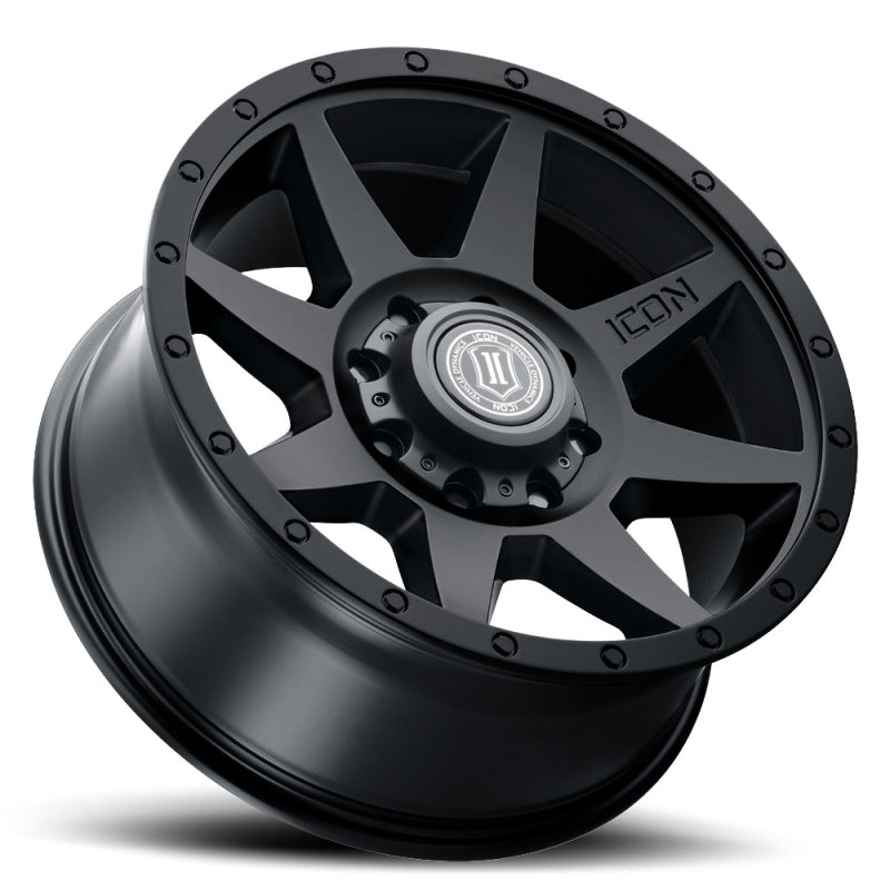 ICON Rebound 20x9 8x180 12mm Offset 5.5in BS 124.2mm Bore Double Black Wheel - 1820908955DB