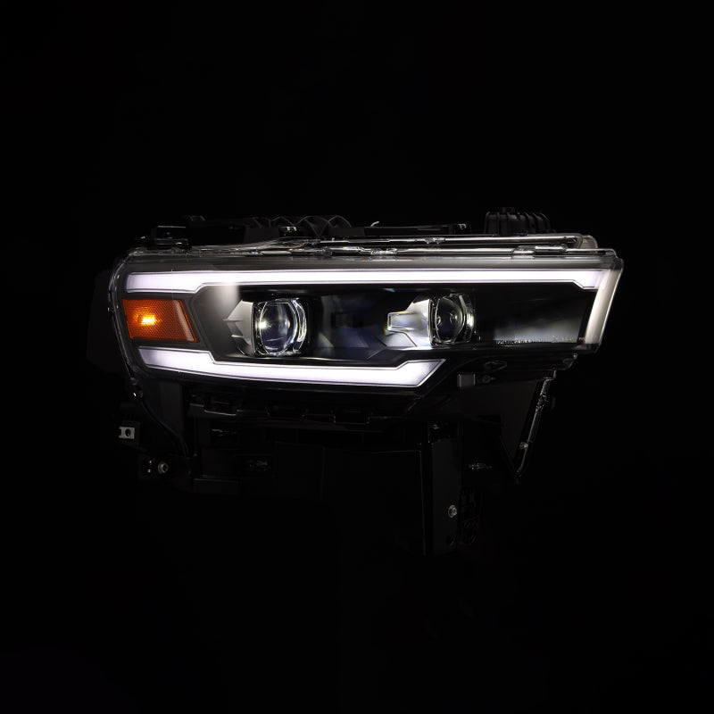 AlphaRex 25-26 Dodge Ram 1500 Luxx LED Proj Headlights -Black w/Activ Lit/ Seq Signal/Switchbk DRL - 880907