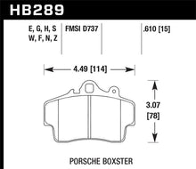 Load image into Gallery viewer, Hawk 97-08 Porsche Boxster / 07-08 Cayman w/ Iron Discs HT-10 Front Race Brake Pads - HB289S.610