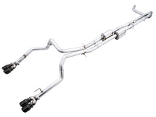 Load image into Gallery viewer, AWE Tuning 4th Gen GM 1500 6.2L 0FG Cat-Back Split Rear Exit (w/ Bumper Cutouts) - Quad Diamond Tips - 3015-43204