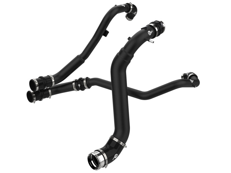 aFe BladeRunner Aluminum Hot and Cold Charge Pipe Kit Black Ford F-150 24-26 V6-2.7L (tt) - 46-20784-B