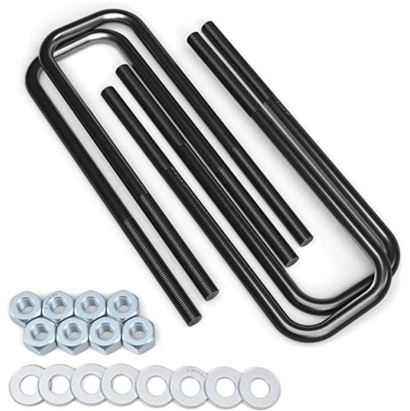 Fabtech 88-98 GM C1500 2WD Extra Cab Square U-Bolt Kit - 9/16-18 x 12.50 x 2.63 - FTS1500UBK-3