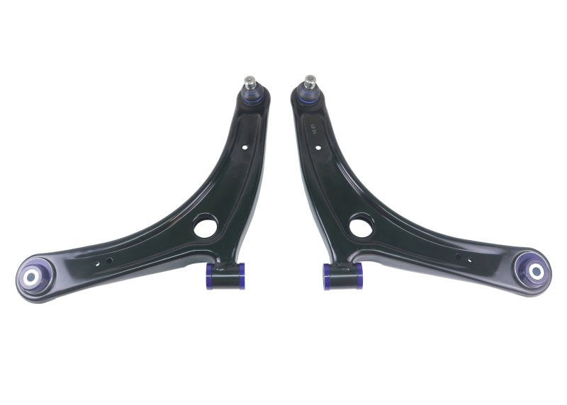 SuperPro 2008 Mitsubishi Lancer GTS Front Lower Control Arm Set w/ Bushings - w/ Positive Caster - TRC1023