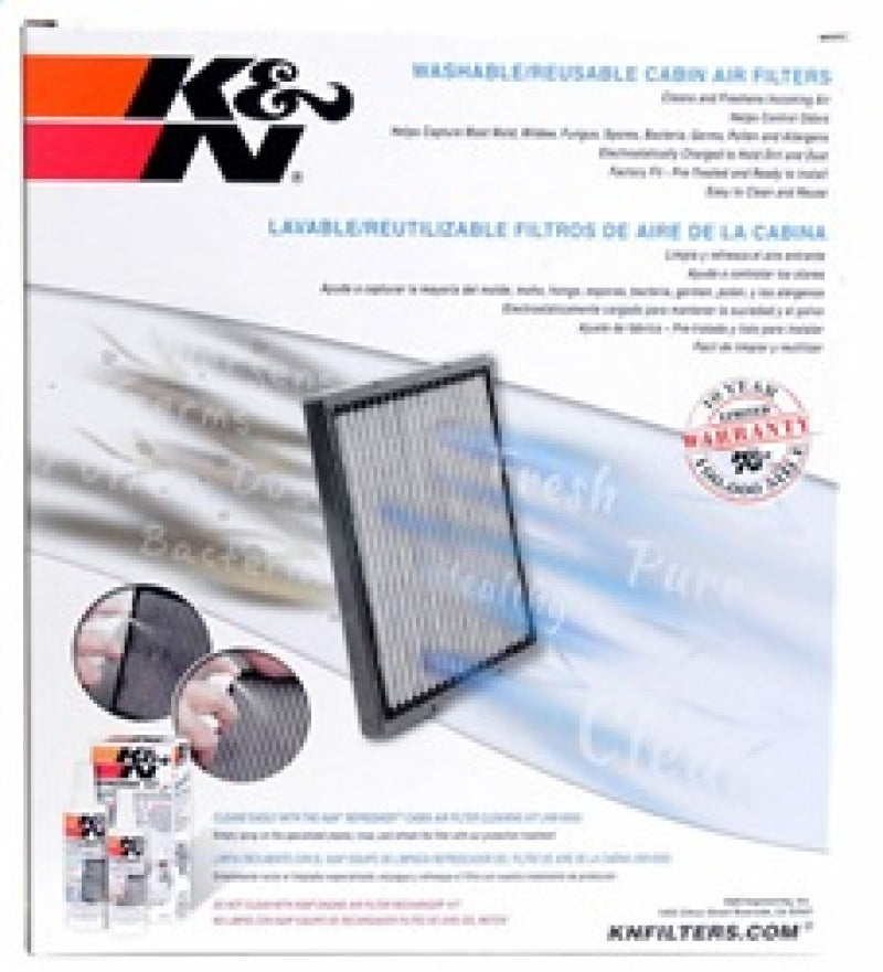 K&N 05-14 VW Jetta 2.5L 2.0L / EOS Cabin Air Filter - VF3013