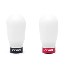 Load image into Gallery viewer, Cobb Subaru 6-Speed Tall Weighted COBB Shift Knob - White (Incl. Both Red + Blk Collars) - 213370-W