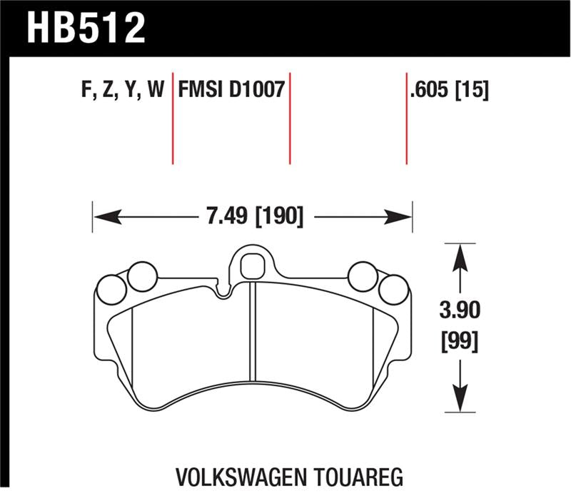 Hawk HPS Street Brake Pads - HB512F.605