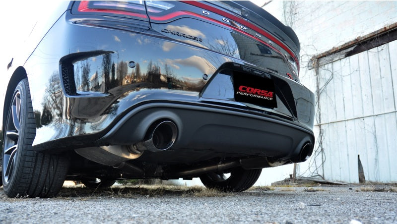 Corsa 2015-2023 Dodge Charger SRT/Scat Pack/R/T 6.4L Black Xtreme Cat-Back Exhaust - 14996BLK