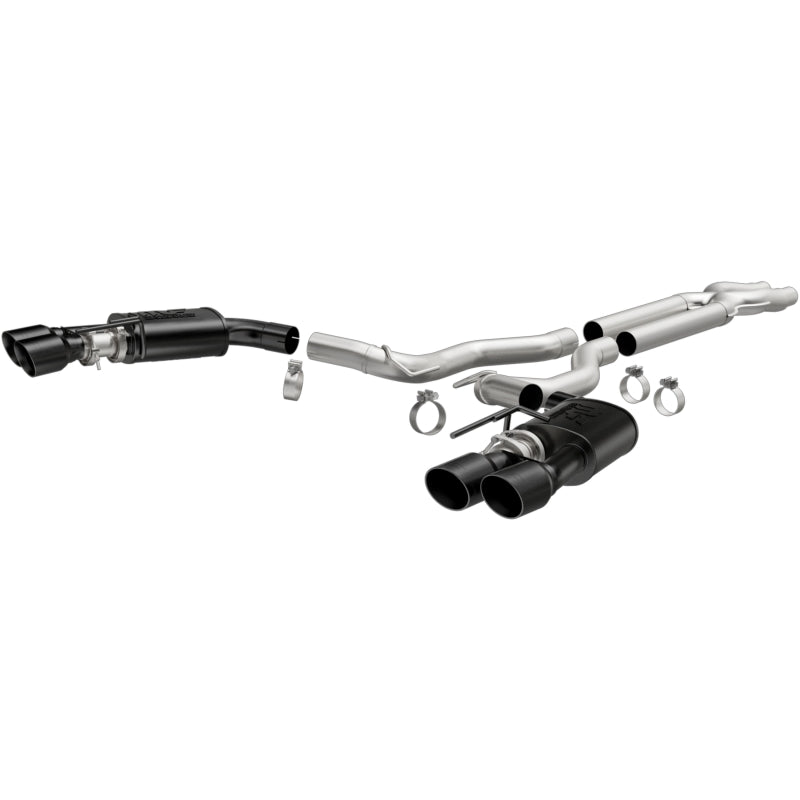 MagnaFlow SYS Cat-Back 2018 Ford Mustang GT 5.0L Competition Dual Exit Black 4in Tips - 19369
