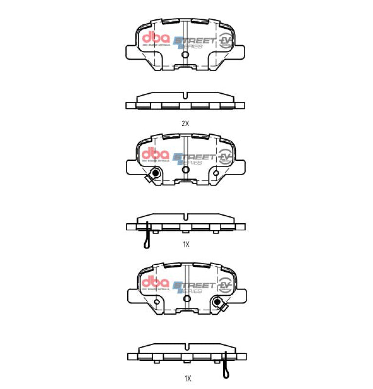 DBA 14-17 Mazda 3 (Mexico Build) Rear SSEV Street Series Brake Pads - DB2294SSEV