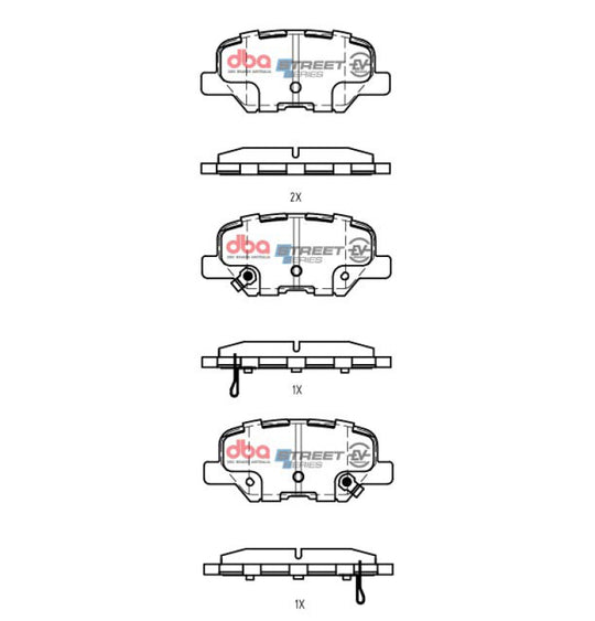 DBA 14-17 Mazda 3 (Mexico Build) Rear SSEV Street Series Brake Pads - DB2294SSEV