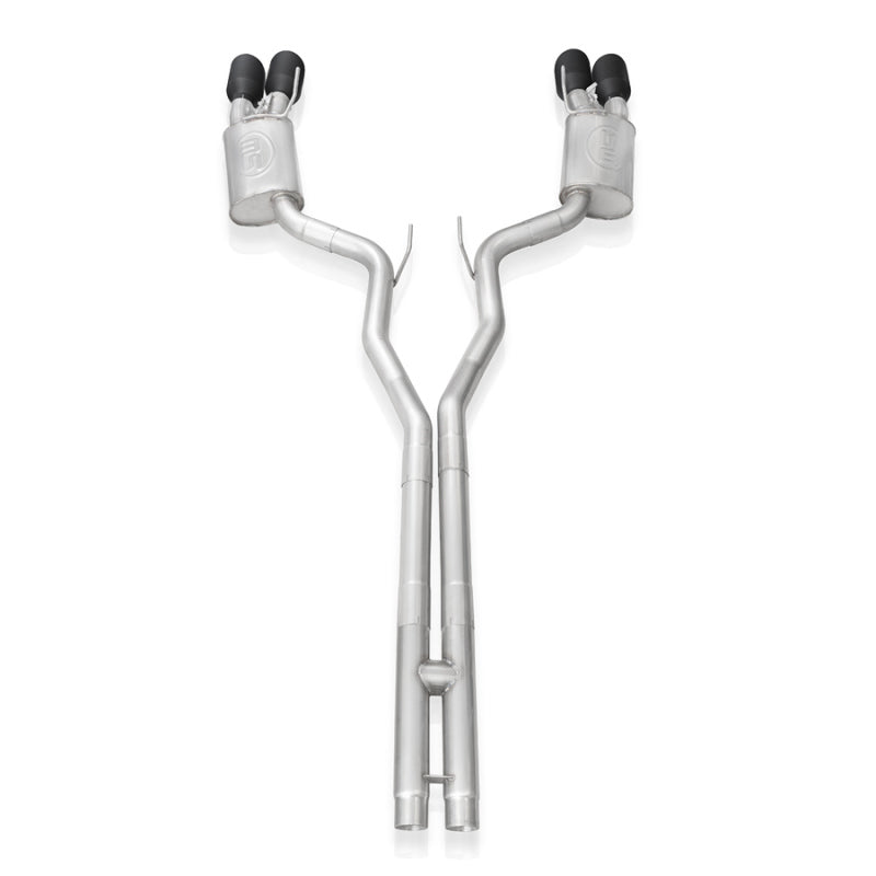 Stainless Works 2020 Ford GT500 Legend Catback H-Pipe Exhaust Factory Connect - Black Tips - GT500CBHFCLB
