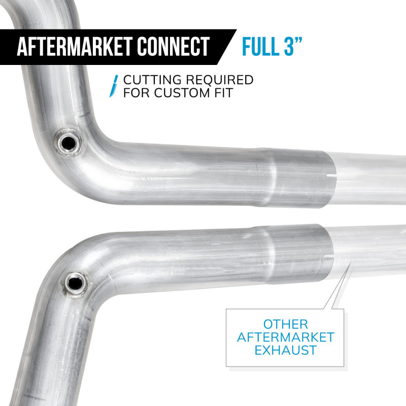 Stainless Works 15-25 Mustang GT Lead Pipe Kit - Aftermarket Connect - M15LDSLG