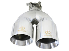 Load image into Gallery viewer, aFe Takeda 2.5in 304 Stainless Steel Clamp-on Exhaust Tip Drivers Side 2.5in Inlet 4inDual- Polished - 49T25484-P122