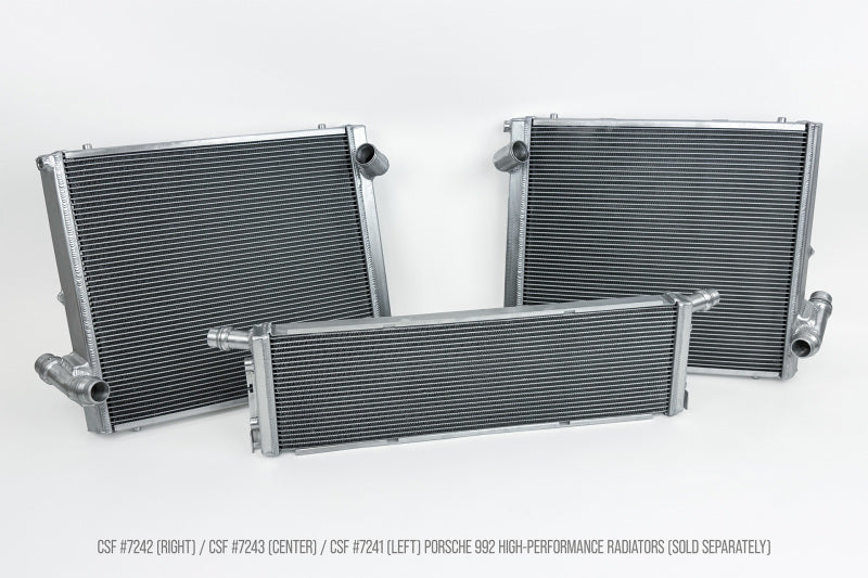 CSF 2019+ 992.1/992.2 Porsche 911(3.0LT Base/T/S/4/4S/GTS/4 GTS) High Perf Left Aluminum Radiator - 7241
