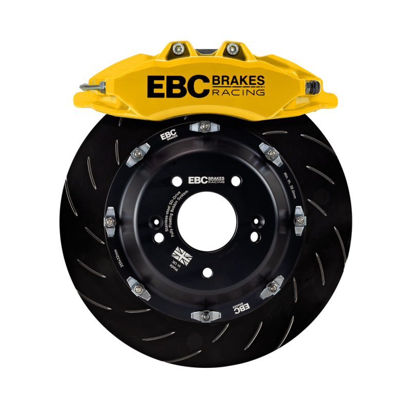 EBC Racing 08-21 Nissan 370Z Yellow Apollo-6 Calipers 355mm Rotors Front Big Brake Kit - BBK036YEL-1
