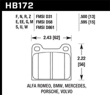 Load image into Gallery viewer, Hawk 63-65 Porsche 356 Front /  69-83 911 / 64-72 912 Rear DTC-60 Race Brake Pads - HB172G.595