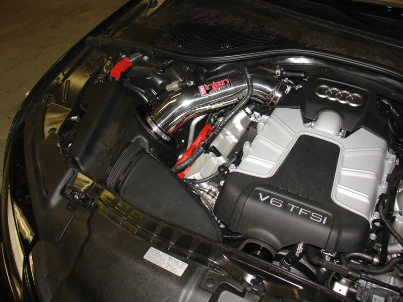 Injen 12-18 Audi A7 3.0L Supercharged Wrinkle Black Cold Air Intake w/ MRI Tech & Air Horn - SP3085WB
