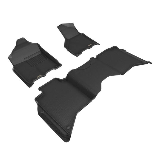3D MAXpider 19-24 Dodge RAM 2500 Crew Cab Kagu 1st and 2nd Row Floormat - Black - L1DG03701509