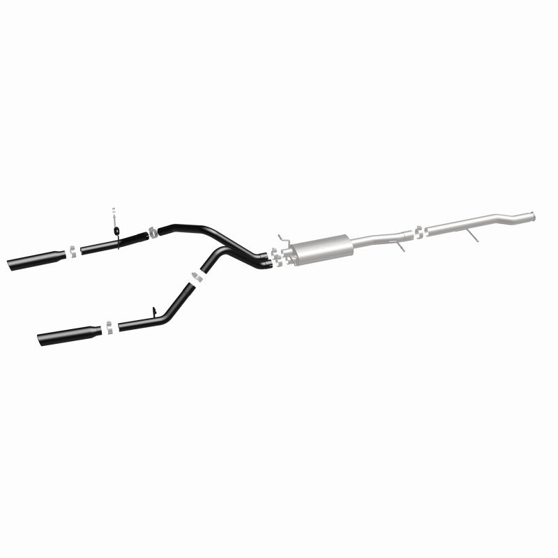 MagnaFlow SYS Cat-Back 3.5in Black Dual Split Rear Tips 10-13 Chevy Silverado / GMC Sierra 5.3L - 15362
