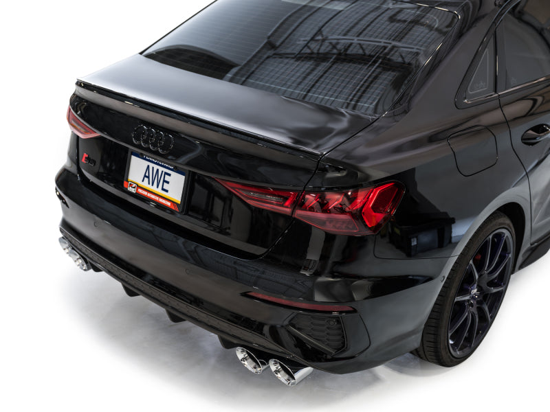 AWE Tuning 22-24 Audi 8Y S3 Track Edition Exhaust - Chrome Silver Tips - 3020-42897