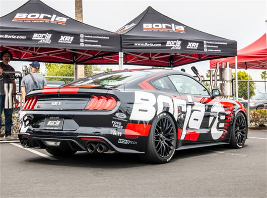 Borla 2018 Ford Mustang GT 5.0L AT/MT 3in S-Type Catback Exhaust Carbon Fiber Tips w/ Valves - 140742CF