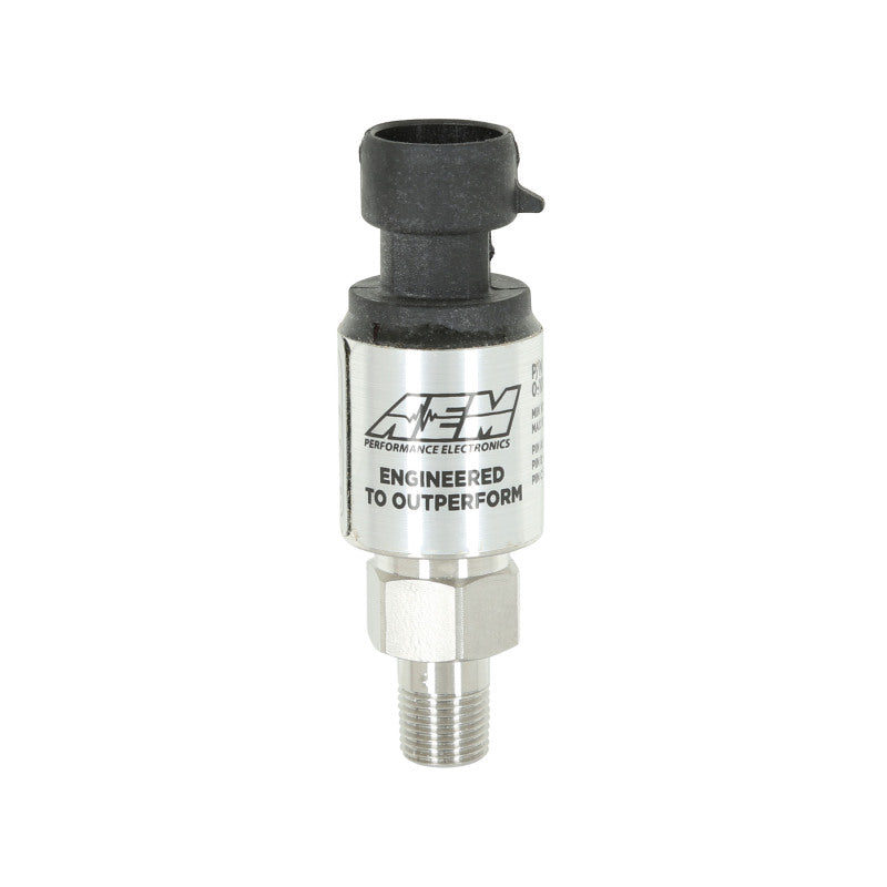 AEM 1000 PSIg Stainless Sensor Kit - 1/8in NPT Male Thread to -4 Adapter - 30-2130-1000