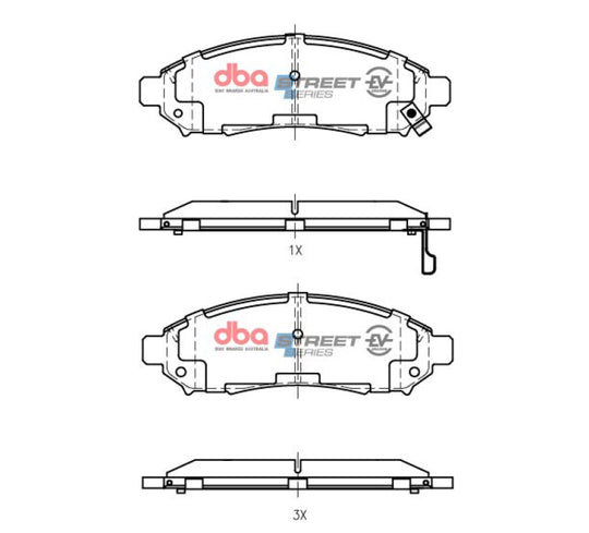 DBA 05-24 Nissan Frontier Front SSEV Street Series Brake Pads - DB1835SSEV
