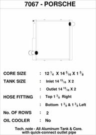 CSF Porsche 911 Carrera (991.1) / Porsche Boxster (981) / Porsche GT4 (991) - Right Side Radiator - 7067