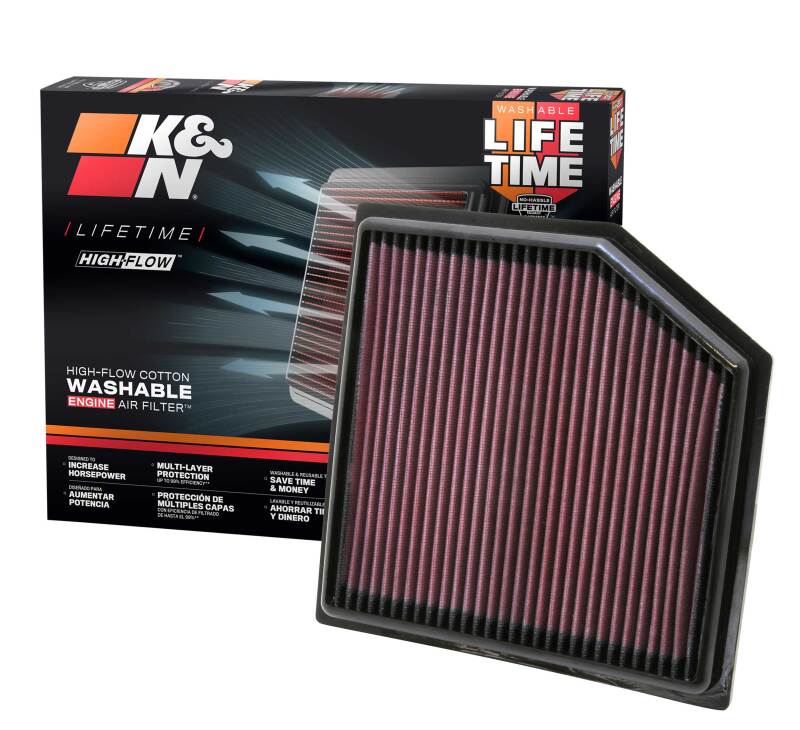 K&N 08-11 Lexus GS460 4.6L-V8 Drop In Air Filter - 33-2452