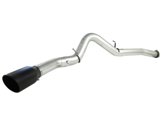 aFe Atlas Exhaust 5in DPF-Back Al Steel 07.5-10 GM Diesel Trucks V8-6.6L (td) LMM (Blk Tip) - 49-04040-B