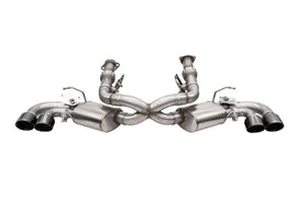 Corsa 20-25 Corvette C8 3in Valved Cat-Back 4.5in Blk Quad Tips Fits Factory Perf Exhaust DeletesAFM - 21103BLK