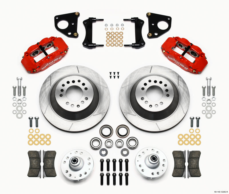 Wilwood Narrow Superlite 6R Front Hub & 1PC Rtr Kit 12.88in-Red 62-72 CDP B & E Body-Drum - 140-12282-R