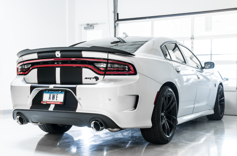 AWE Tuning 2015+ Dodge Charger 6.4L/6.2L SC Non-Resonated Touring Edition Exhaust - Silver Tips - 3020-32056