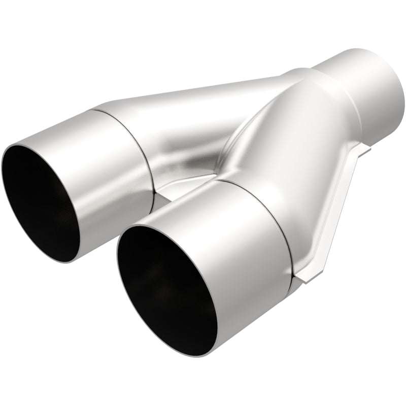 MagnaFlow Universal Trans Y-Pipe All SS 4inch (Dual) 3.5inch (Single) x 13inch (Overall) - 10800