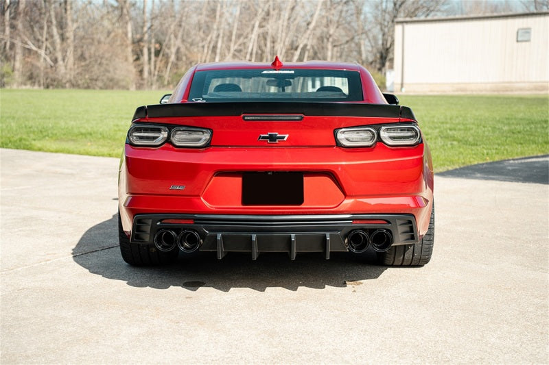 Corsa 2016-2024 Chevrolet Camaro SS / ZL1 Valved Axle-Back Exhaust w/ Black Carbon Fiber Quad Tips - 21789CFBLK