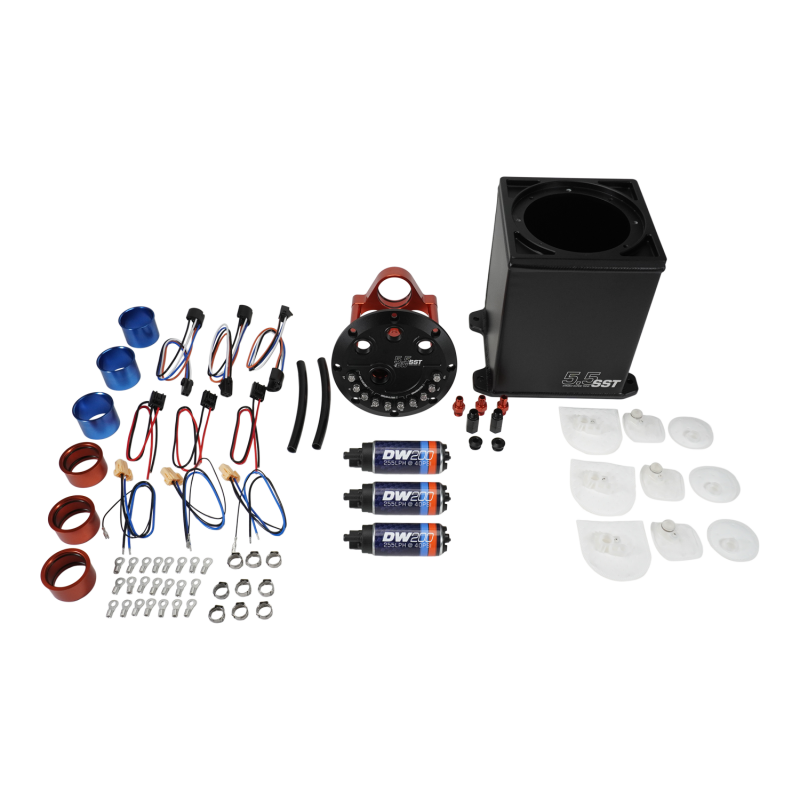 DeatschWerks 5.5L Modular Surge Tank Includes 3 DW200 Fuel Pumps - 6-201-55ST