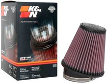 Load image into Gallery viewer, K&amp;N Filter Universal Rubber Filter 3 1/2 inch 10 Degree Flange 5 3/4 inch OD 6 inch Height - RU-1035