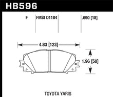 Load image into Gallery viewer, Hawk 07-16 Toyota Yaris HPS 5.0 Front Brake Pads - HB596B.690