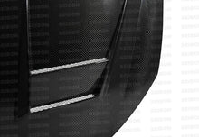 Load image into Gallery viewer, Seibon 10-11 VW Golf GTI 5K/MK6 DV Carbon Fiber Hood w/ Shaved Emblem - HD1011VWGTIB-DV