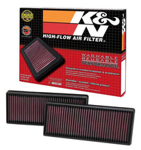 Load image into Gallery viewer, K&amp;N Replacement Air Filter 12.563in O/S Length x 5.25in O/S Width x 1.625in H (Inc 2 Filters) - 33-2474
